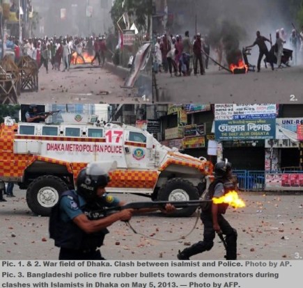 War Field of Dhaka. Islamists vs BD Police