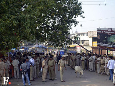 Heavy Police deployed in Ayodhya on Sunday. Danish Raza/ Firstpost