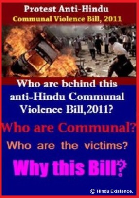 Protest anti Hindu Communal Violence Bill 2011