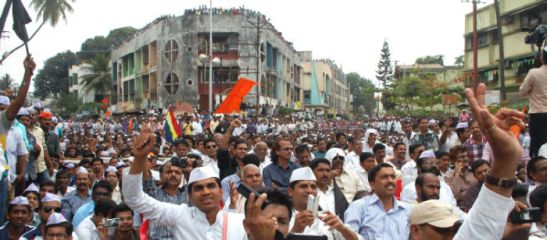 Mammoth protest against Morba slaughterhouse by 25,000 Hindus