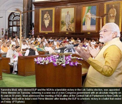 Modi in Indian Parliament