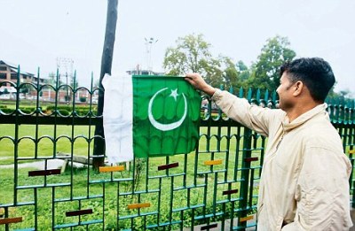 Pak Flag at Srinagar Lal Chowk