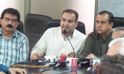 Member National Assembly Dr Ramesh Kumar Vankwani addressing a press conference to condemn the increase in number of crimes against minorities. -Press release photo. Source: Dawn.