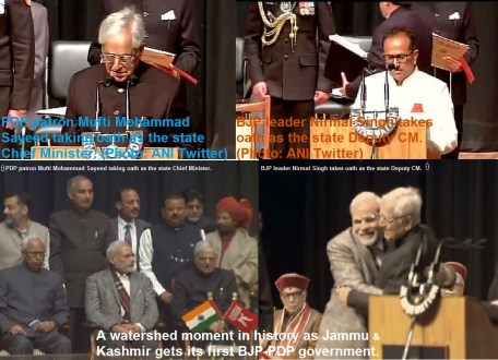 NEW PDP-BJP MINISTRY IN J&K