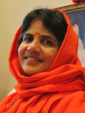 Swamini Svatmavidyananda, teacher at Arsha Vijnana Gurukulam in Atlanta and an internationally known lecturer on Vedanta and interfaith understanding, will be speaking at the Hindu Cultural Center of North Alabama near Huntsville, Ala., on Saturday and Sunday, April 11 and 12, 2015. (Courtesy/Arsha Vijnana Gurukulam)