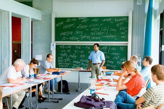 The summer school in spoken Sanskrit at the South Asia Institute, University of Heidelberg, is attended by students from all over the world