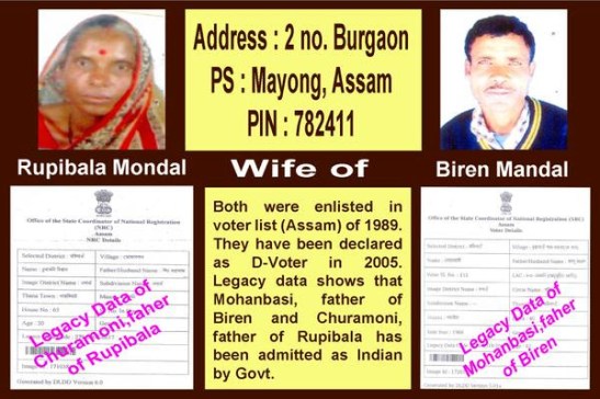 'D – voter' means 'Doubtful Voter' – for which Bengali Hindus are kept in detention and next stage is deportation to Bangladesh.