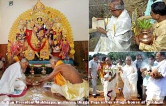 Pranab worships Durga