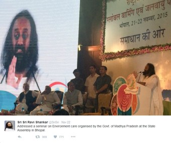 Sri Sri at Global Warming Prevention and save the Nature prog at Bhupal
