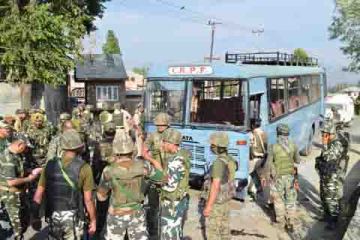 Pak Terror attack at Pampore on CRPF Bus