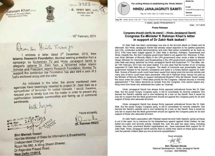 BIG LEAK ABOUT ZAKIR-CONGRESS CONNECTION.