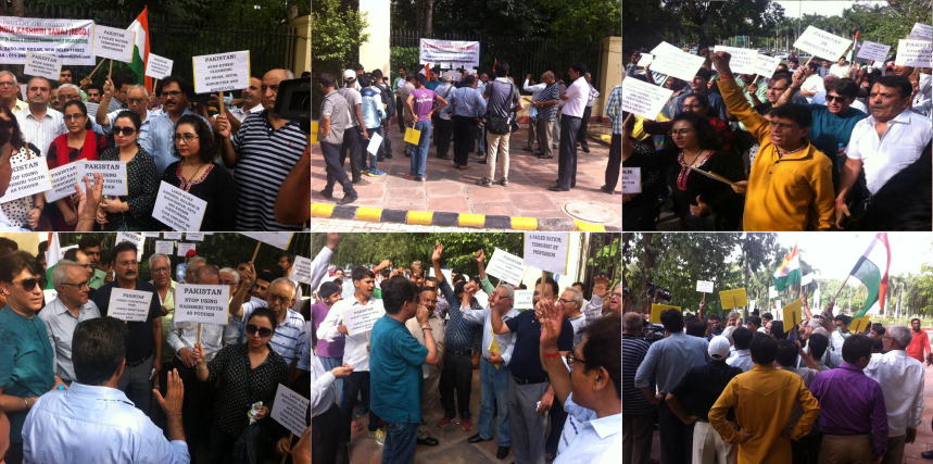 Protest of All India Kashmiri Samaj