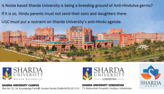 UGC Must put restraint on Sharda University