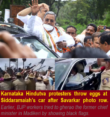 Siddaramaiah faces Protest on Savarkar Row