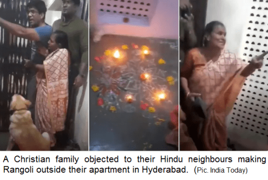 Christian Objection for Diwali Rangoli