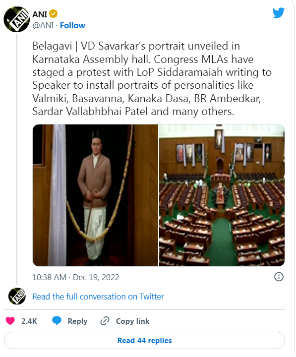 Savarkar Installation in Karnataka Assembly