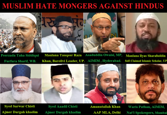 Muslim Hate Mongers Against Hindus