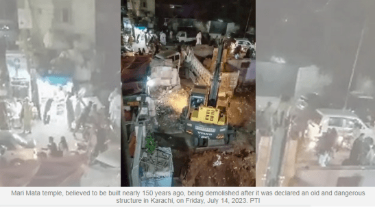 Mari Mata Temple Destruction