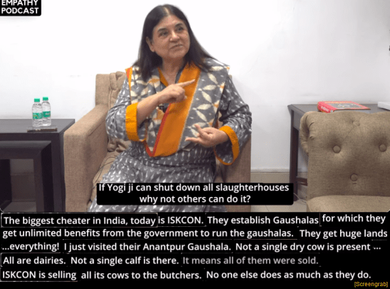 Screengrab Maneka Gandhi
