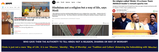 Who Gave them Rights to Dclare Hindu is not Dharma