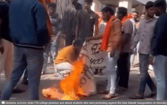 Hindu Protest in FTII Pune