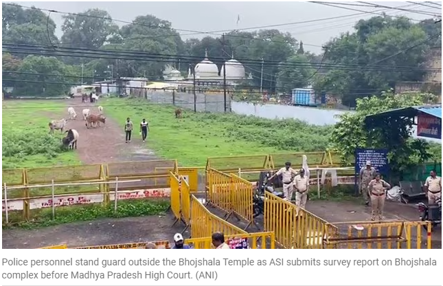 Police Guard in Bhojdshala Complex