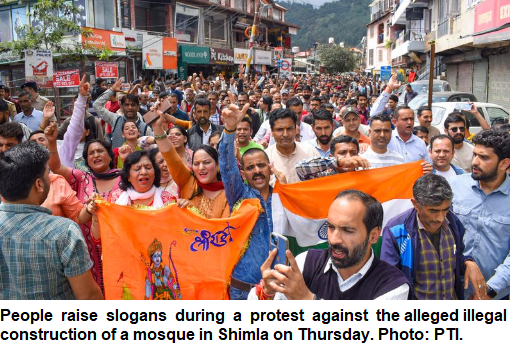 Hindu Protest in Shimla