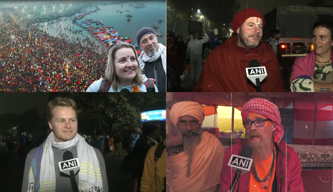 Foriegn Devotees converged in Prayag Mahakunbh 2025